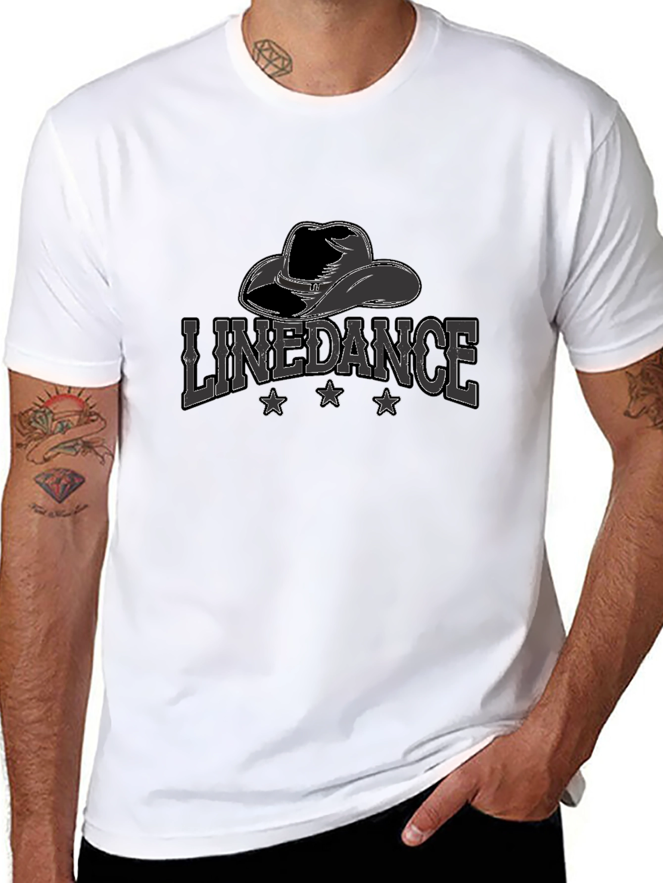 Line Dance Cowboy Hat Graphic Tee