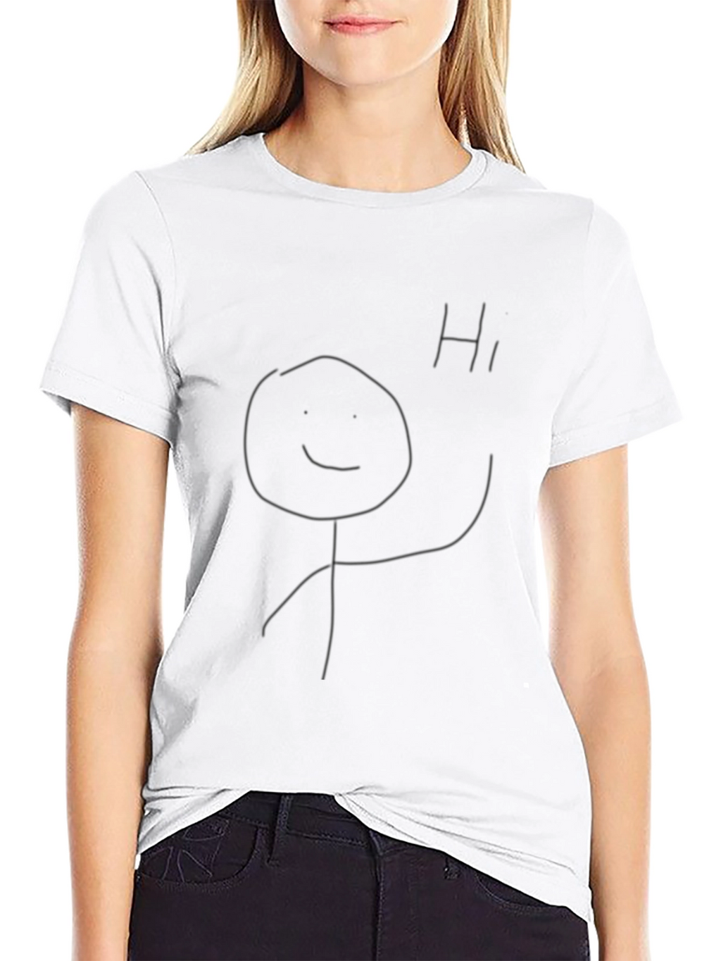 Funny Stick Figure T-Shirt - Black Tee