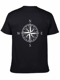 Compass Rose Graphic T-Shirt - Classic Nautical Design