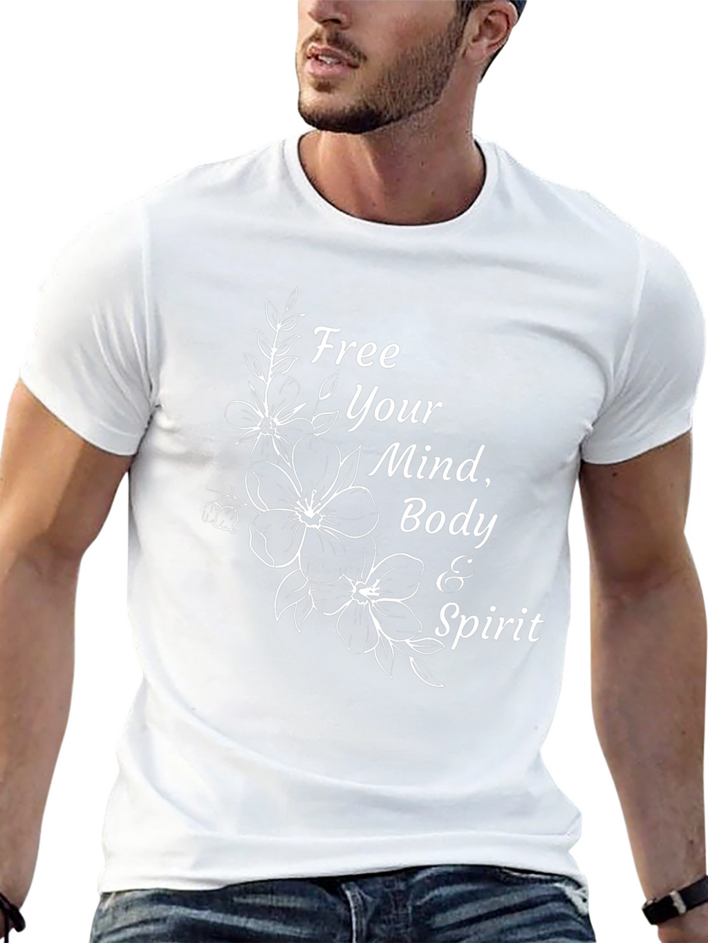 Free Mind Body & Spirit Floral T-Shirt