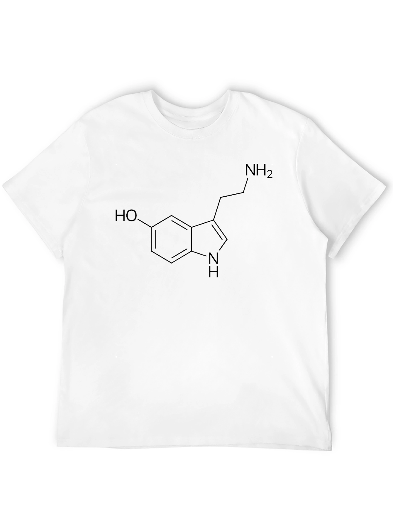 Serotonin Molecule Graphic T-Shirt - Black