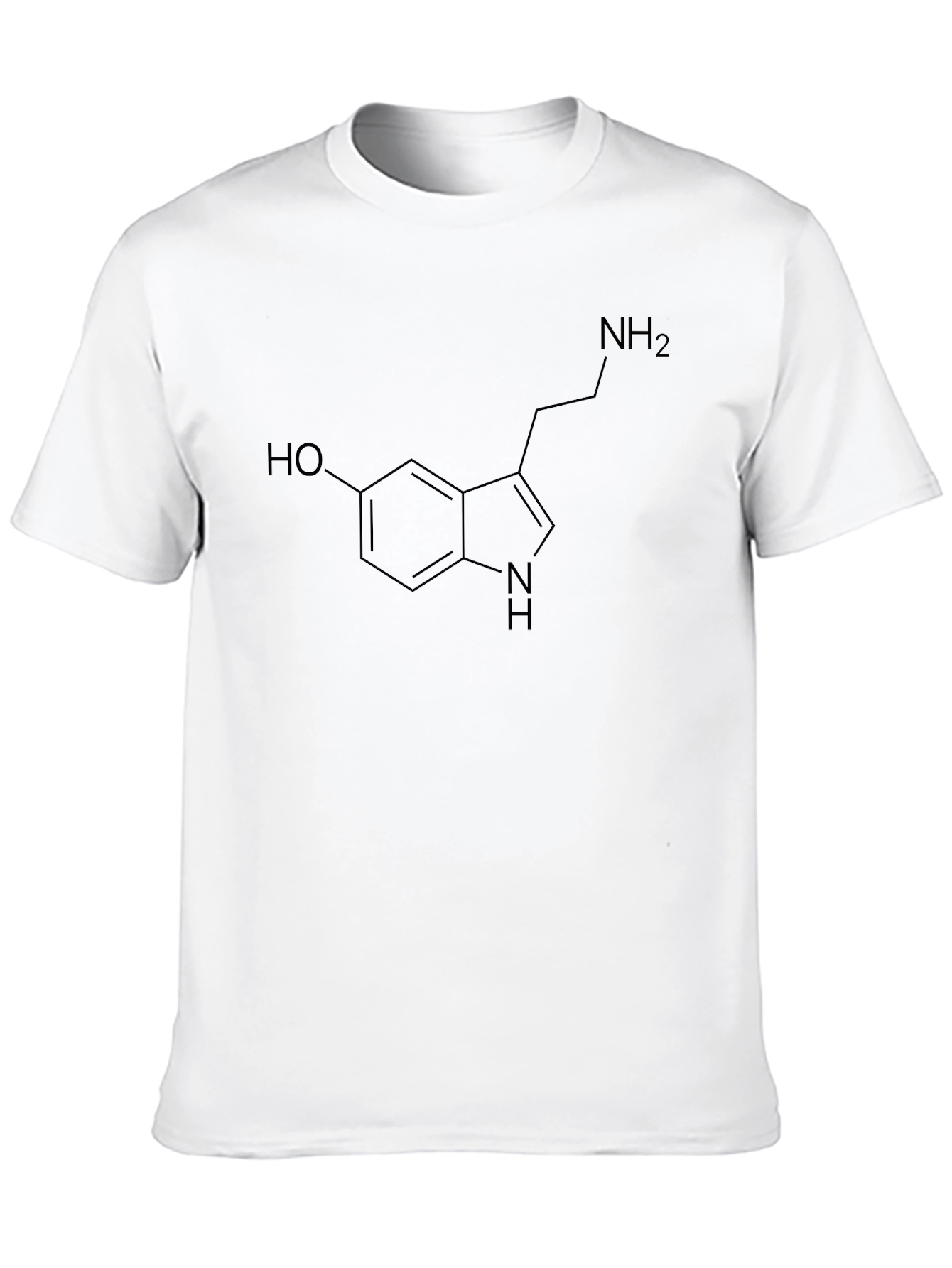 Serotonin Molecule Graphic T-Shirt - Black
