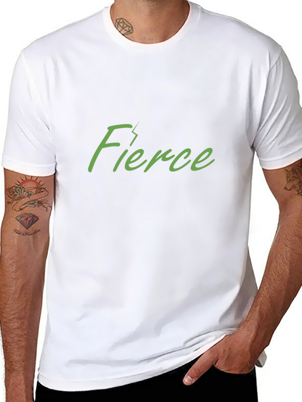 Fierce Graphic Tee - Stylish Black Cotton T-Shirt