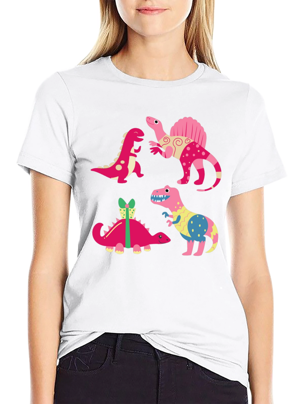 Dinosaur Print Black T-Shirt