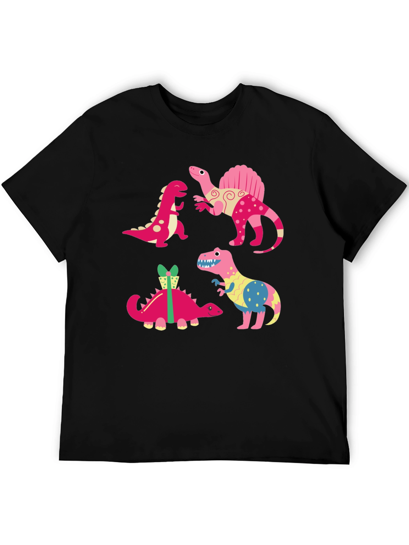 Dinosaur Print Black T-Shirt