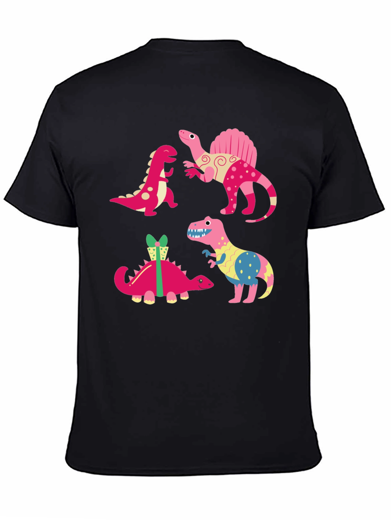 Dinosaur Print Black T-Shirt