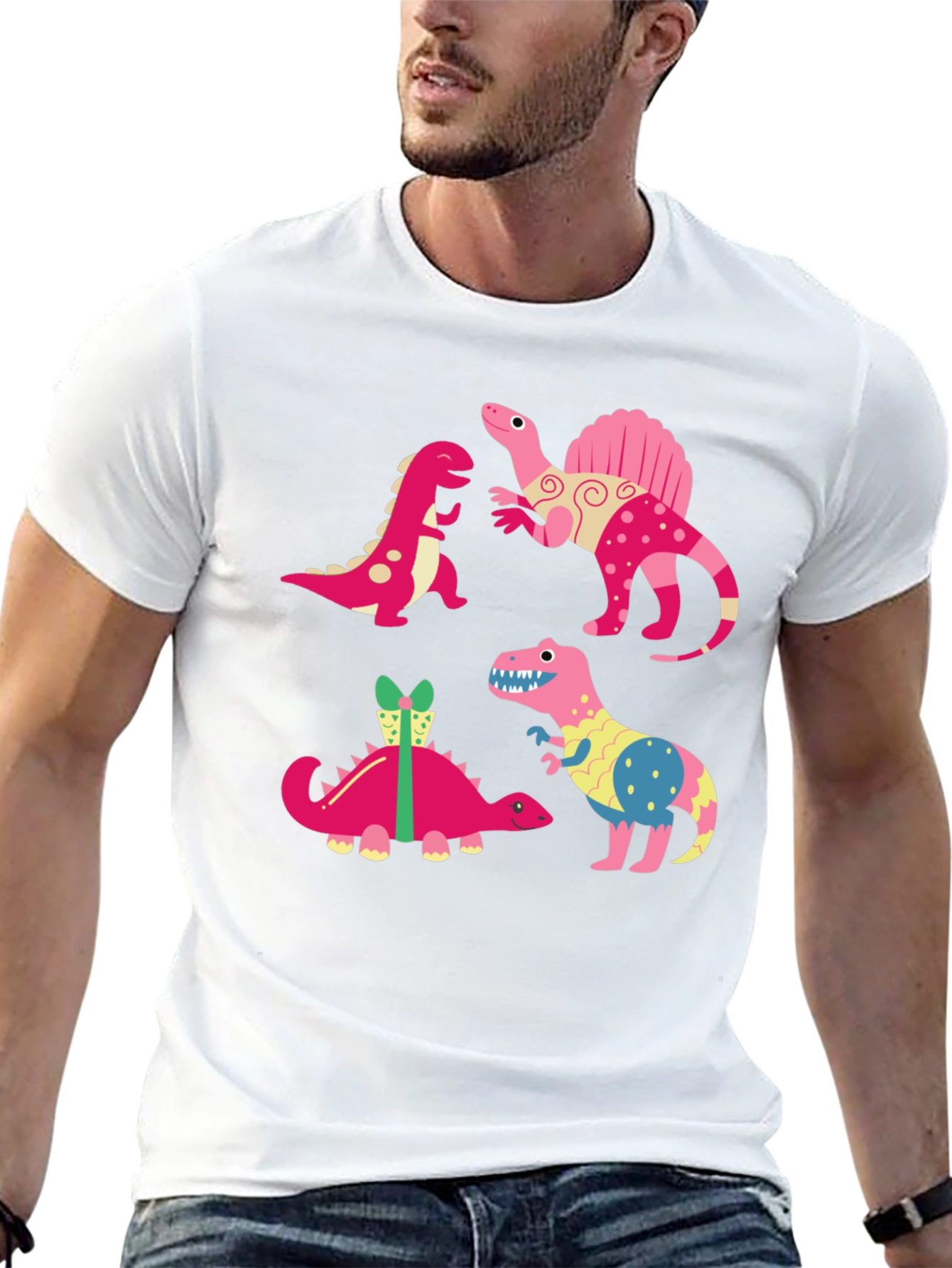 Dinosaur Print Black T-Shirt
