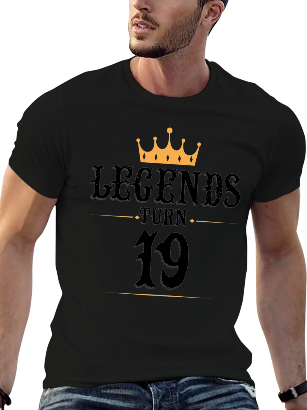 Legends Turn 19 Black Graphic Tee