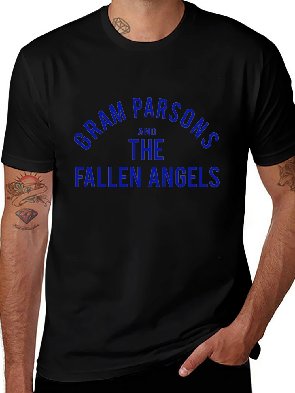 Gram Parsons and the Fallen Angels Black T-Shirt