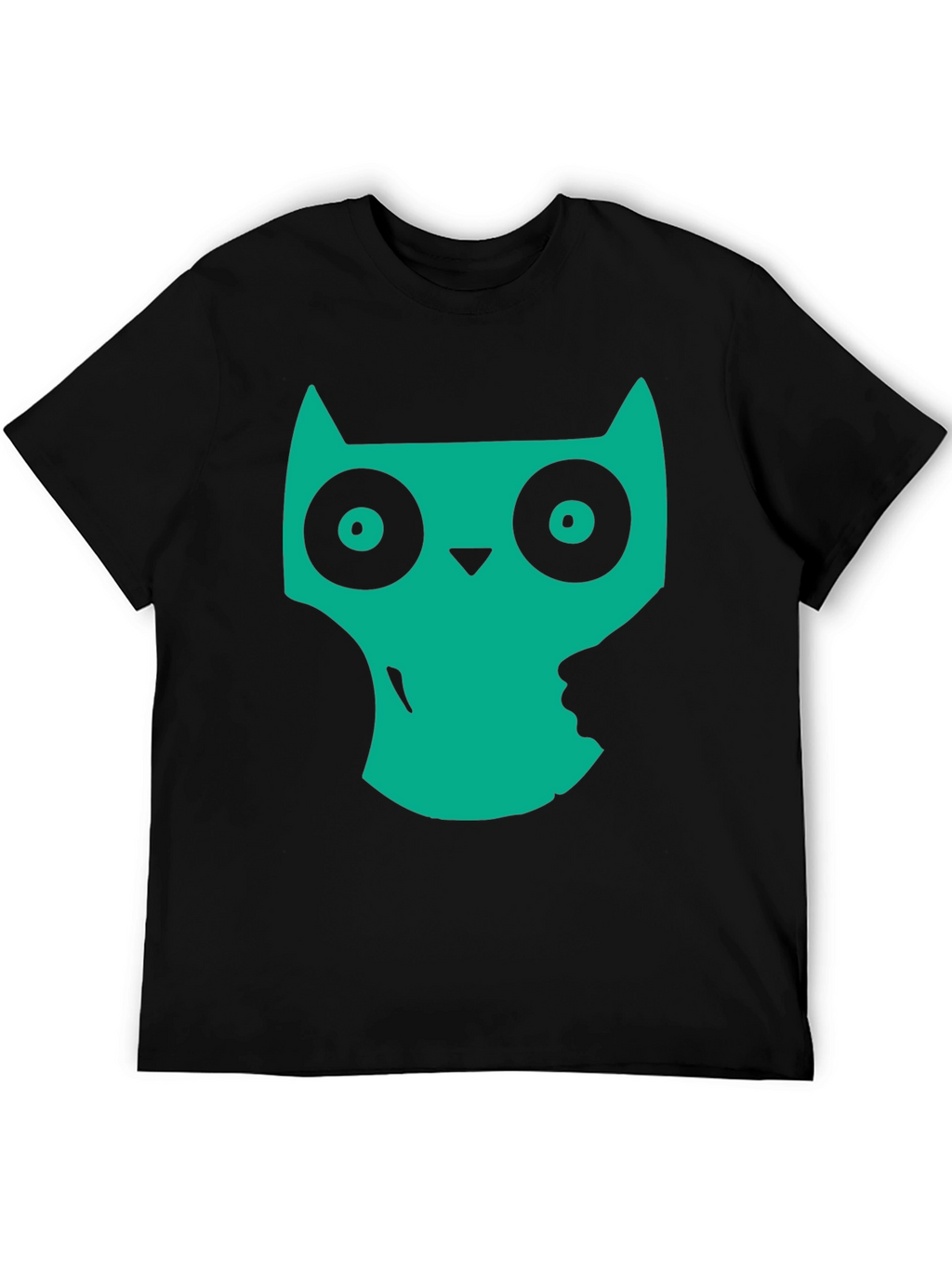 Cool Owl Graphic Print Black T-Shirt
