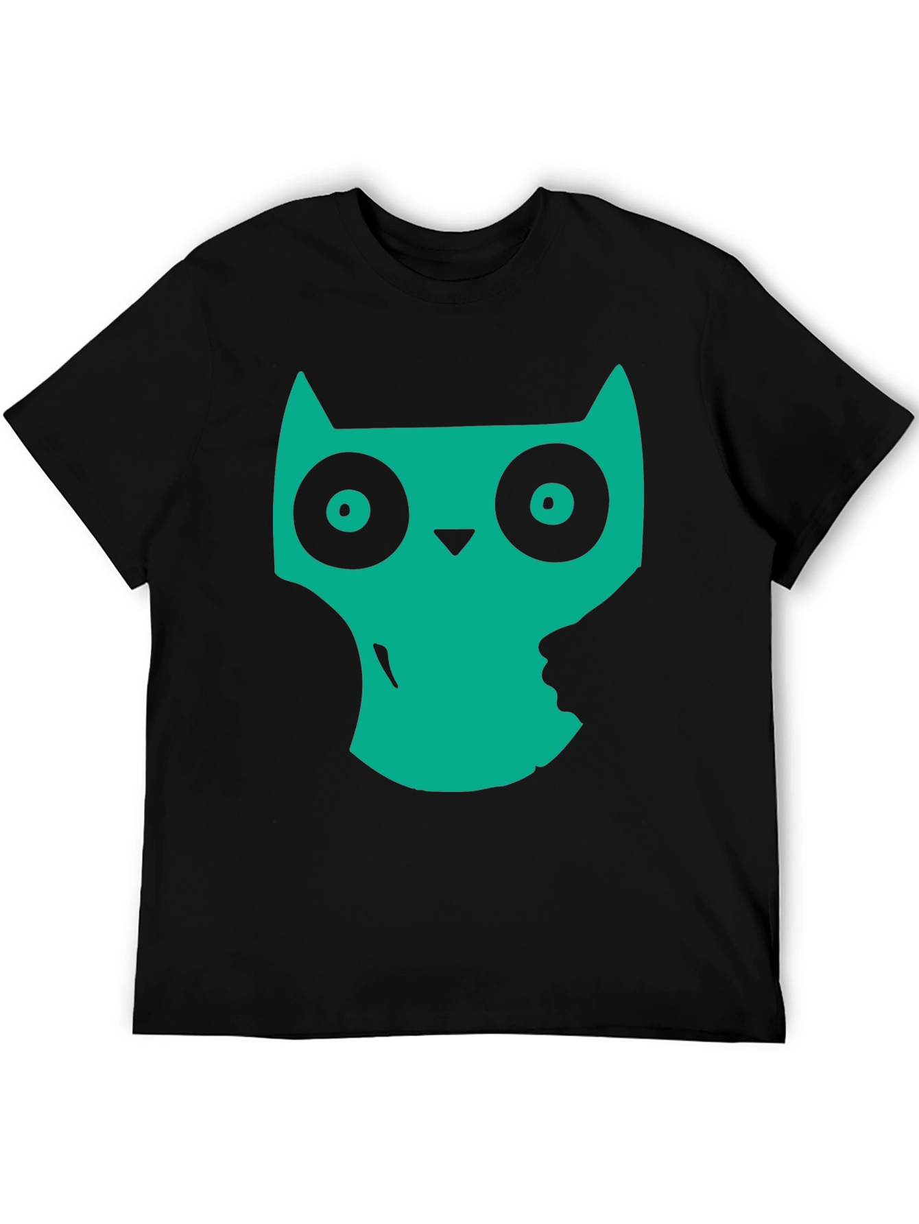 Cool Owl Graphic Print Black T-Shirt