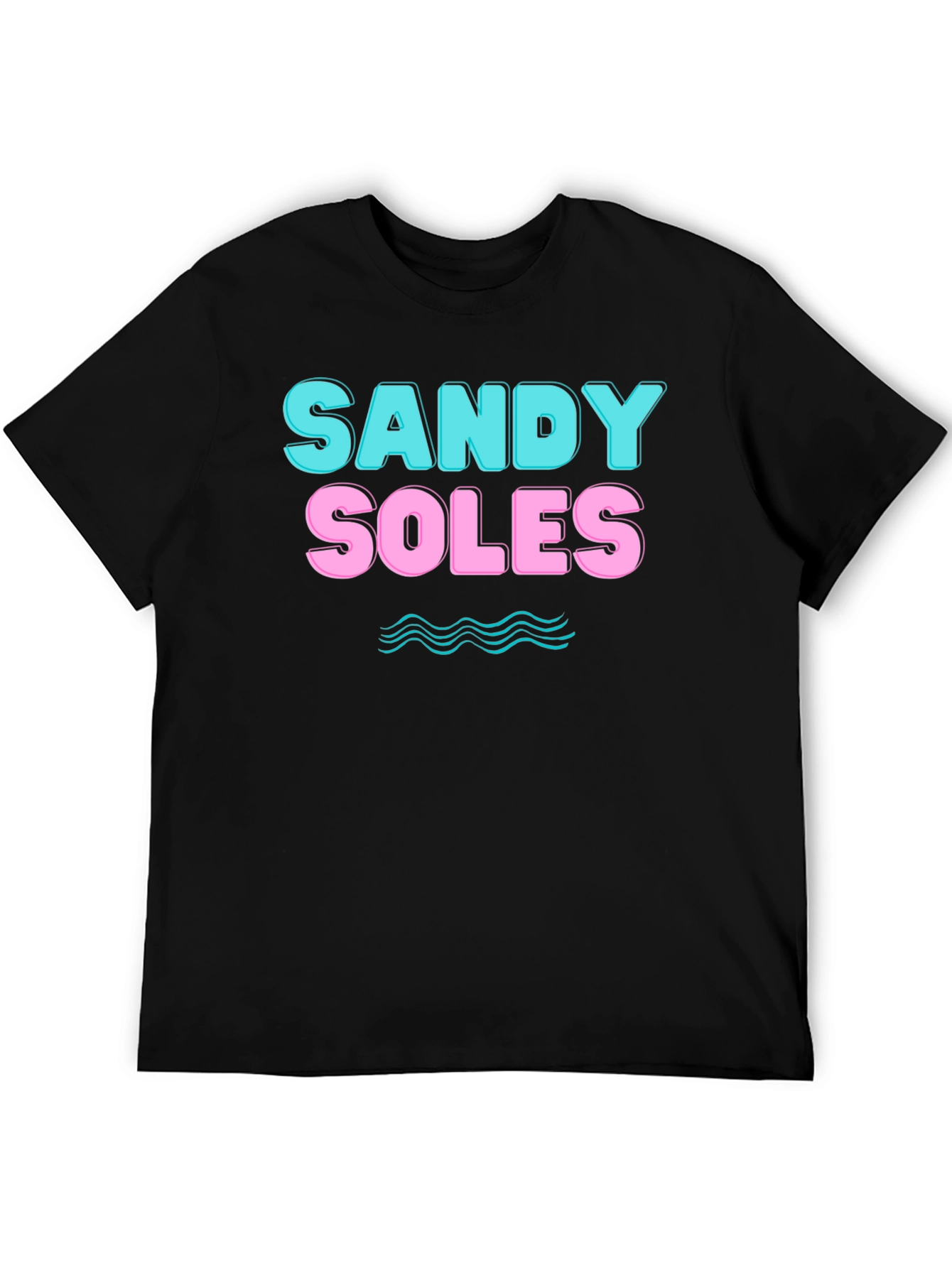 Sandy Soles Graphic Print T-Shirt - Black