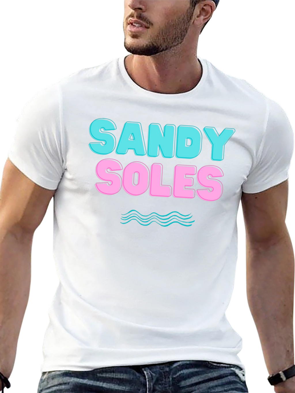 Sandy Soles Graphic Print T-Shirt - Black