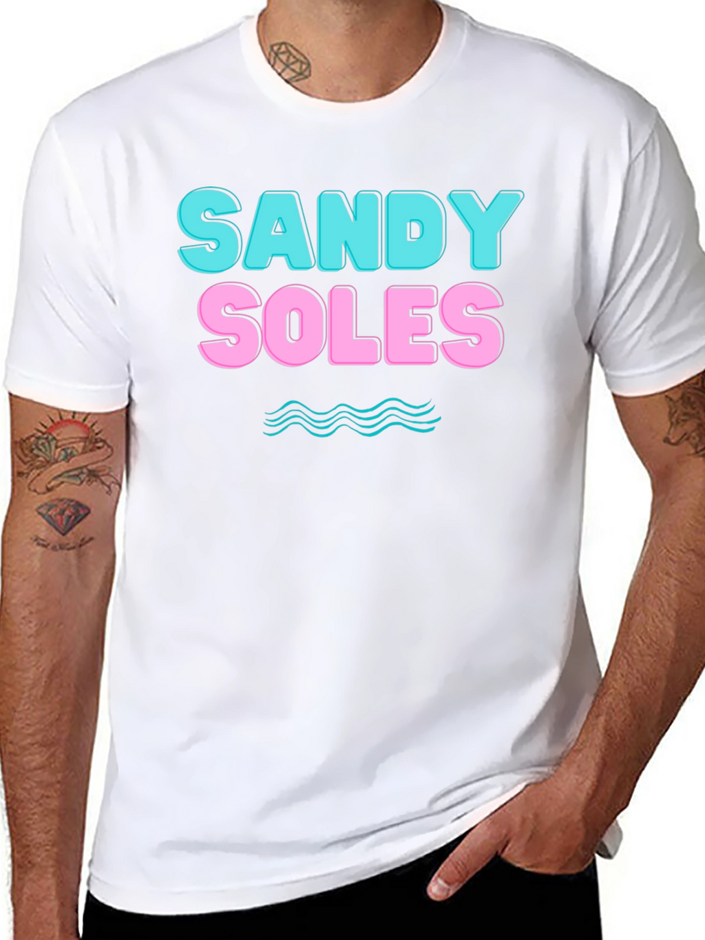 Sandy Soles Graphic Print T-Shirt - Black