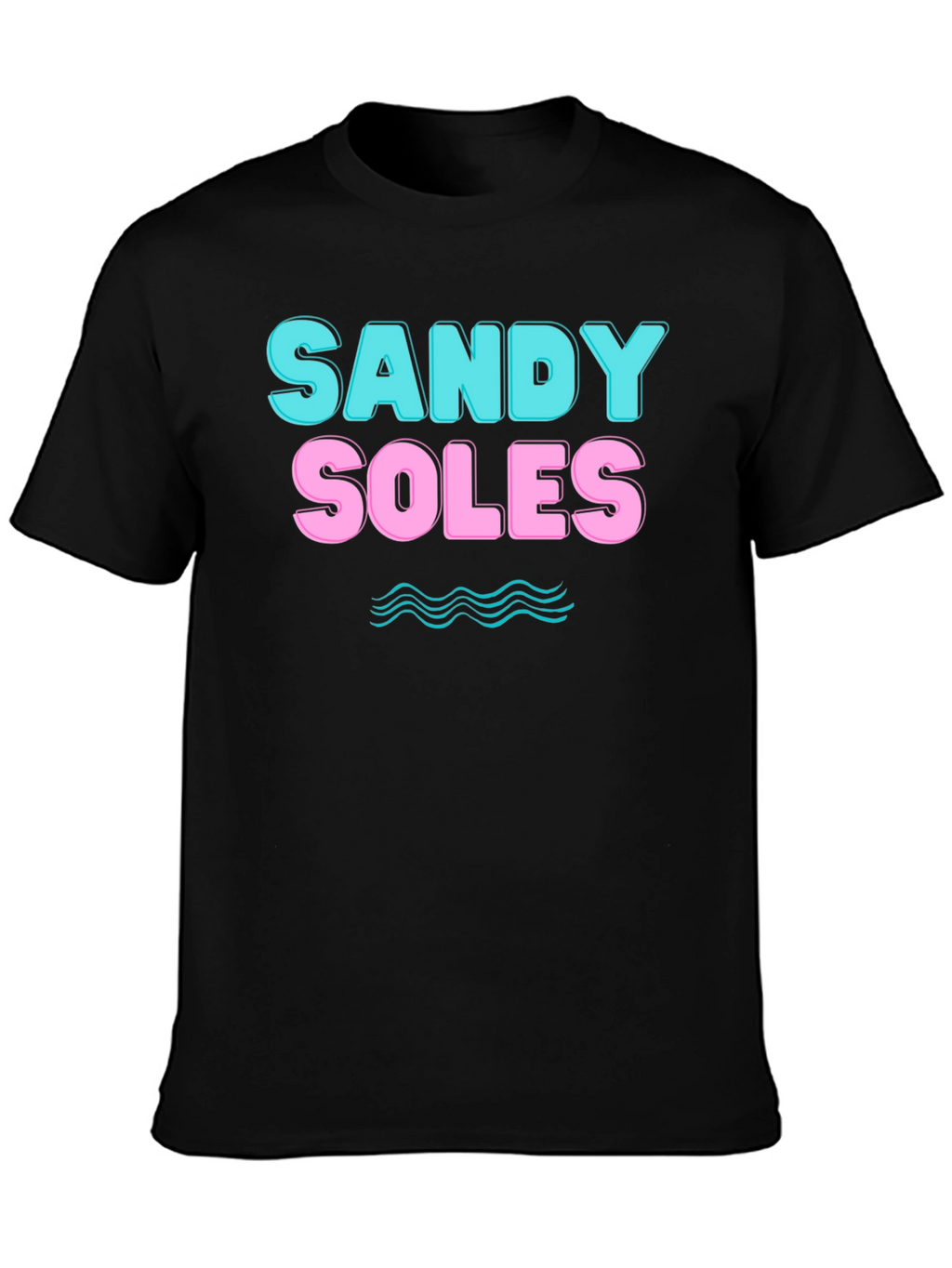 Sandy Soles Graphic Print T-Shirt - Black