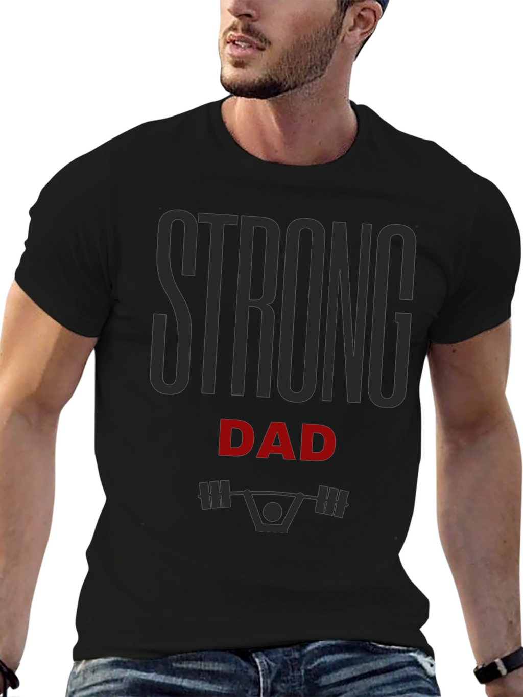 Strong Dad Graphic Tee - Black