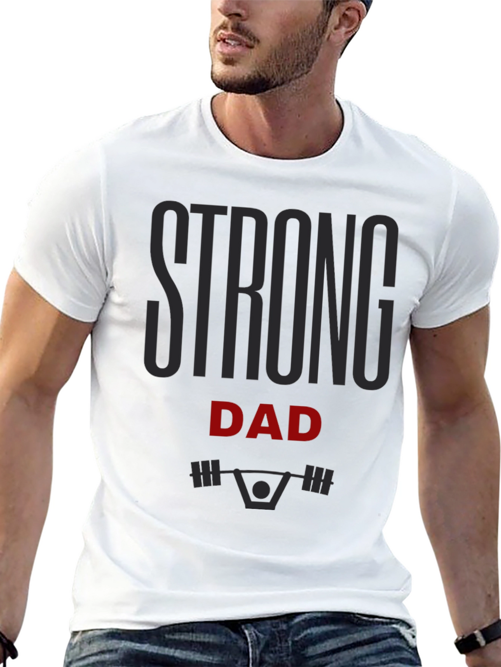 Strong Dad Graphic Tee - Black