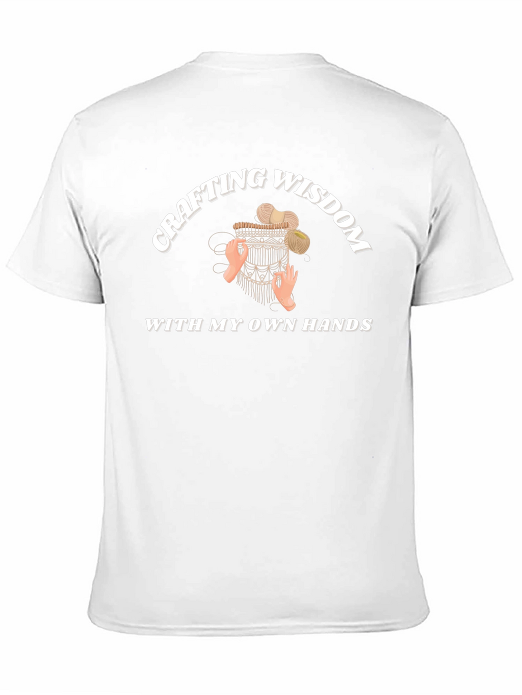 Crafting Wisdom T-Shirt: Handmade Macrame Art