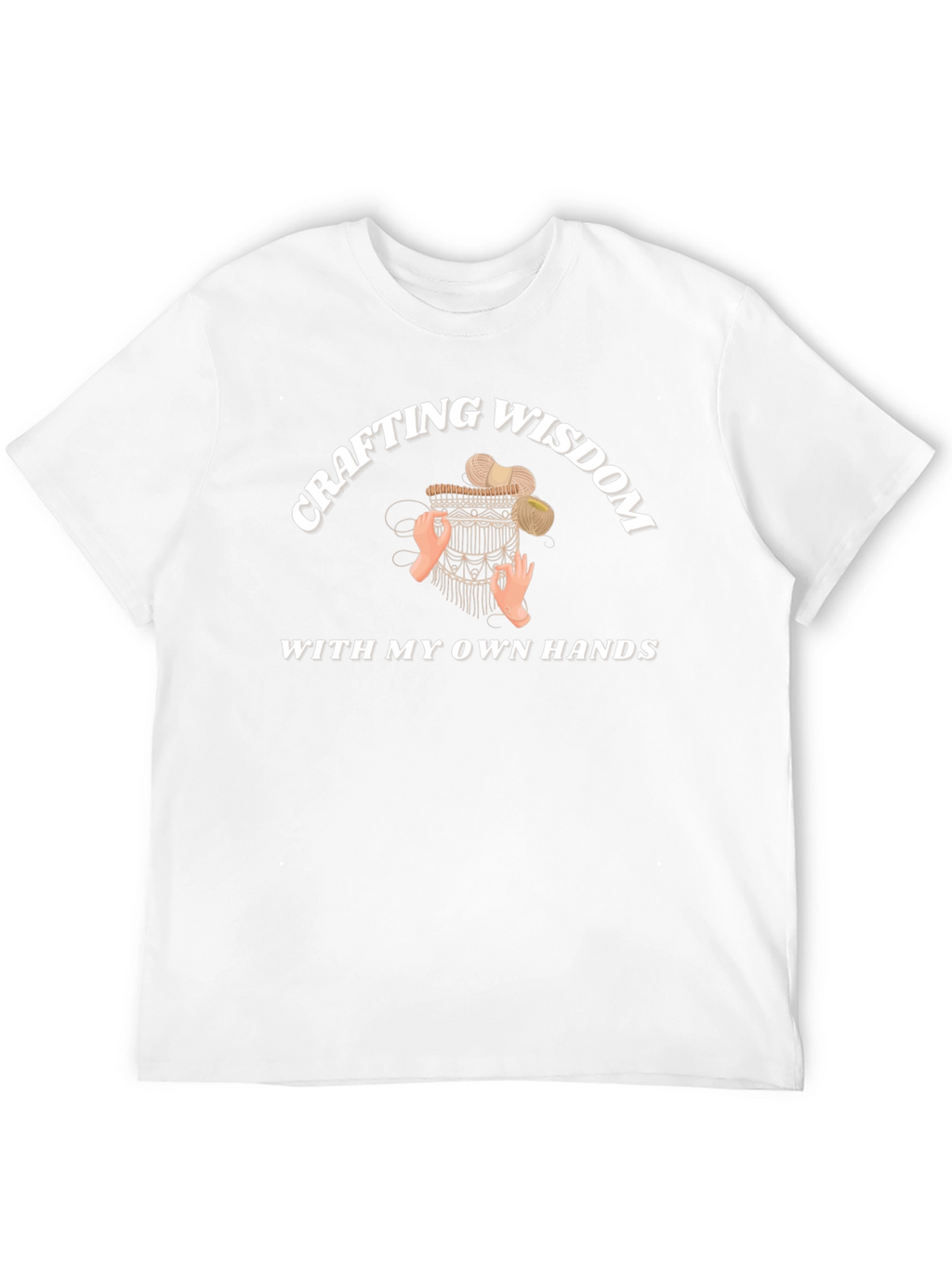 Crafting Wisdom T-Shirt: Handmade Macrame Art