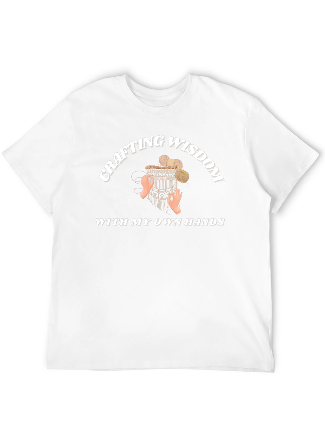 Crafting Wisdom T-Shirt: Handmade Macrame Art