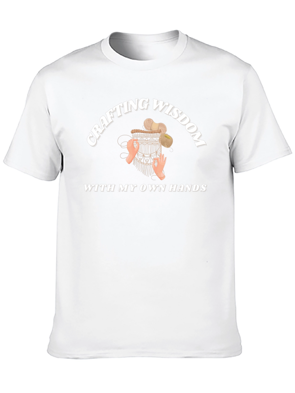Crafting Wisdom T-Shirt: Handmade Macrame Art