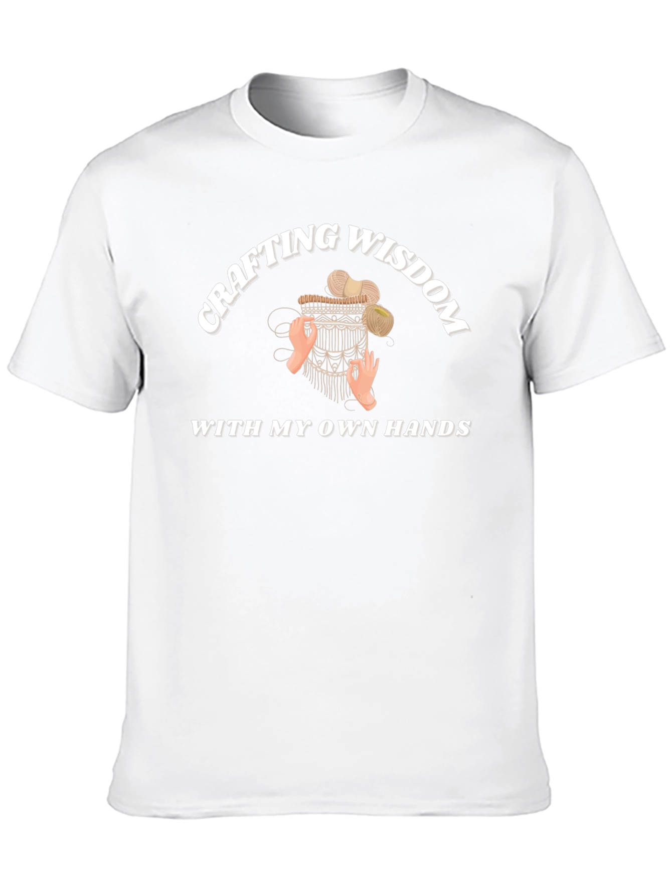 Crafting Wisdom T-Shirt: Handmade Macrame Art