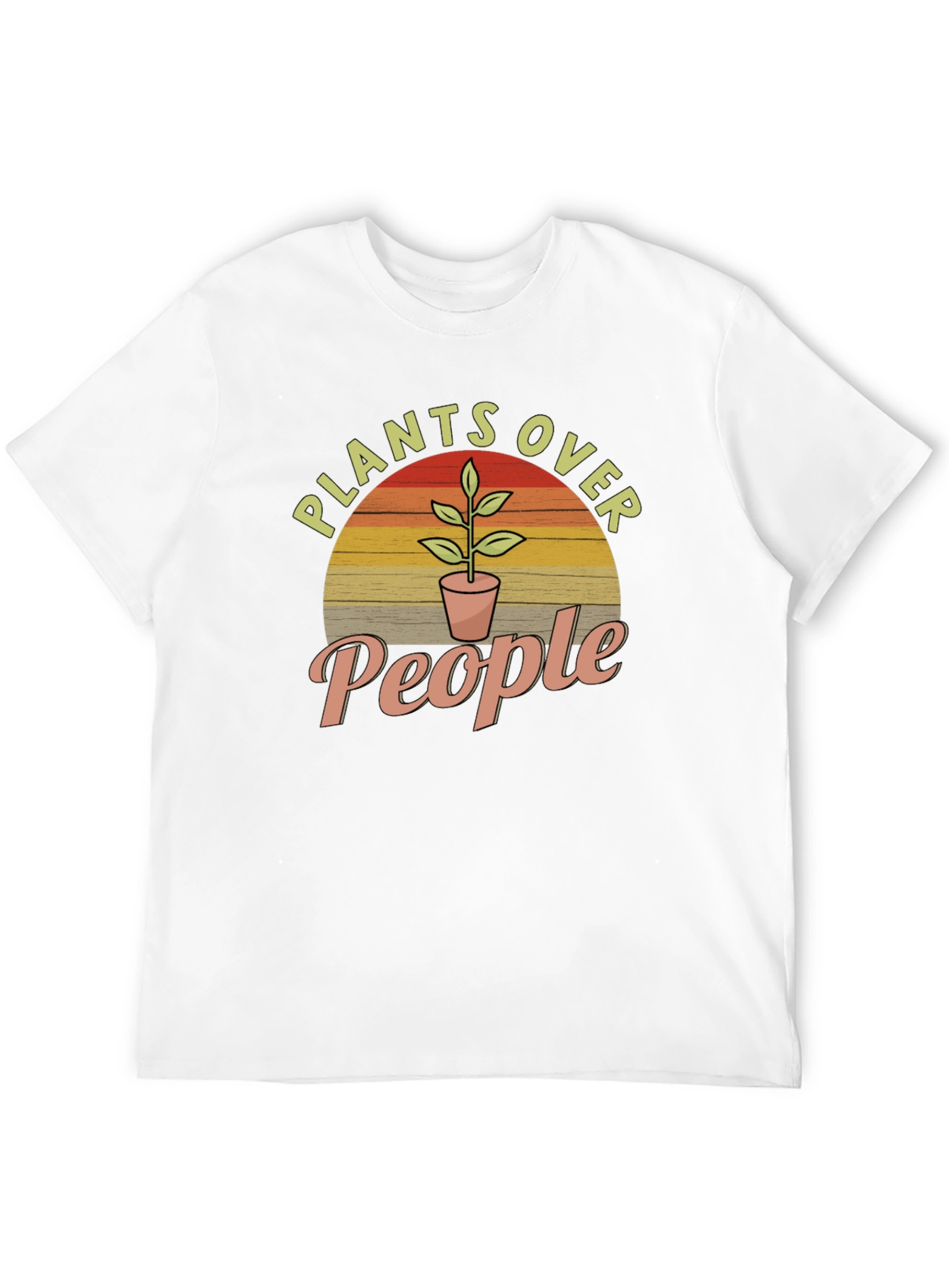 Plants Over People Graphic Tee - Nature Lover T-Shirt