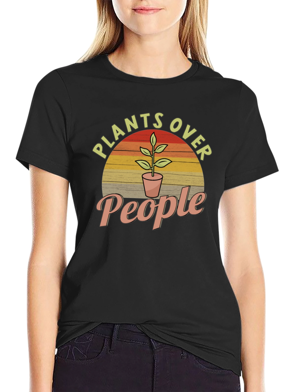 Plants Over People Graphic Tee - Nature Lover T-Shirt