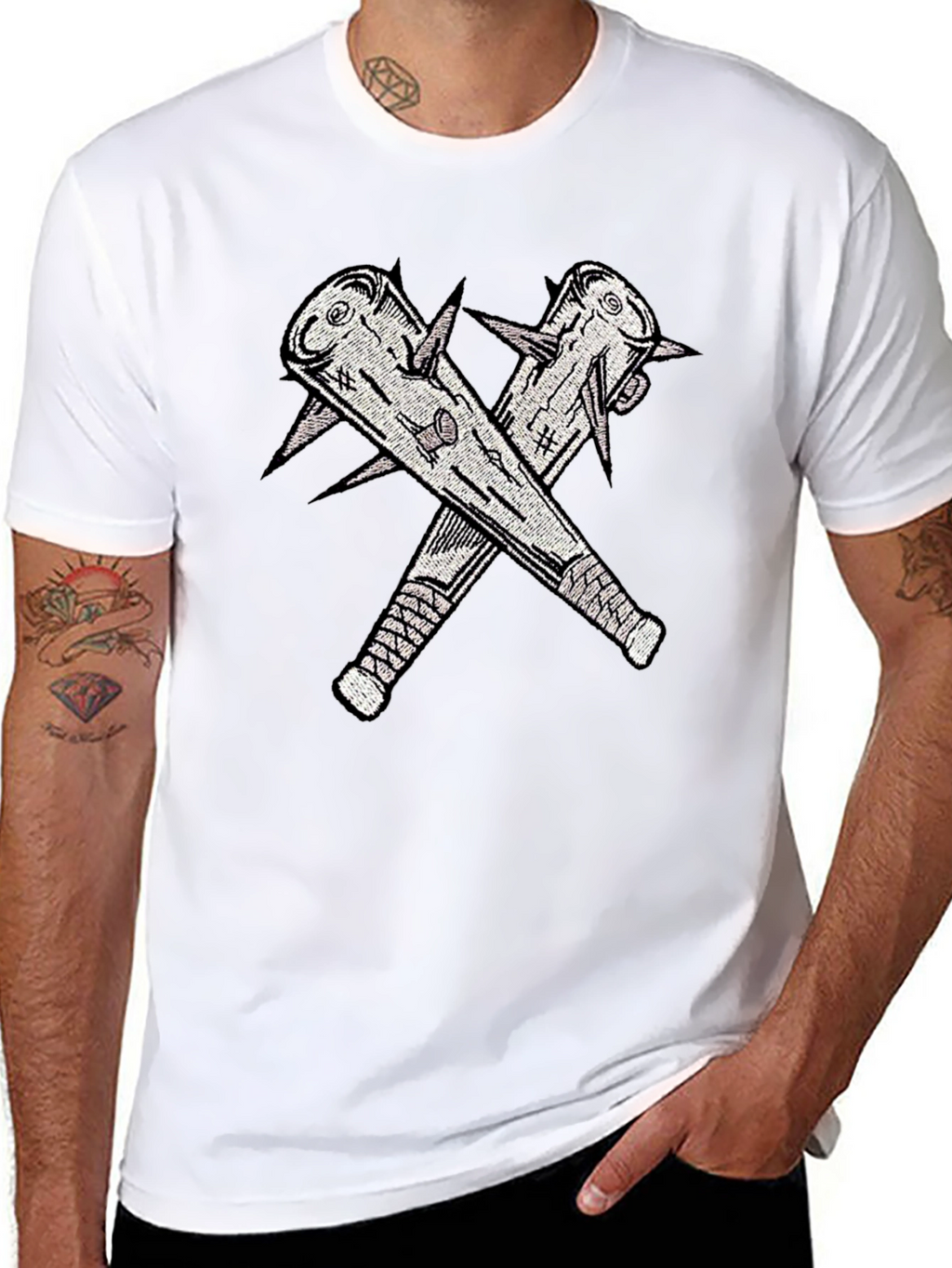 Spiked Club Graphic Black T-Shirt