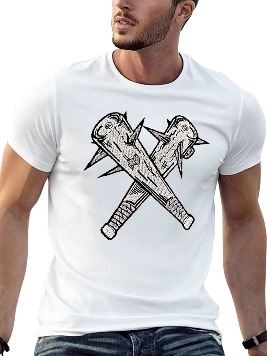 Spiked Club Graphic Black T-Shirt
