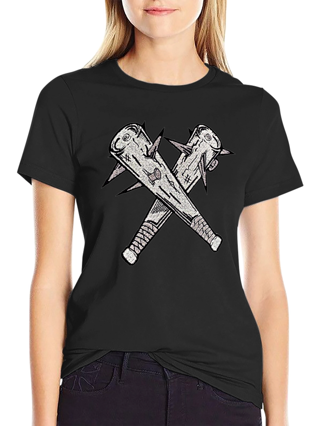 Spiked Club Graphic Black T-Shirt