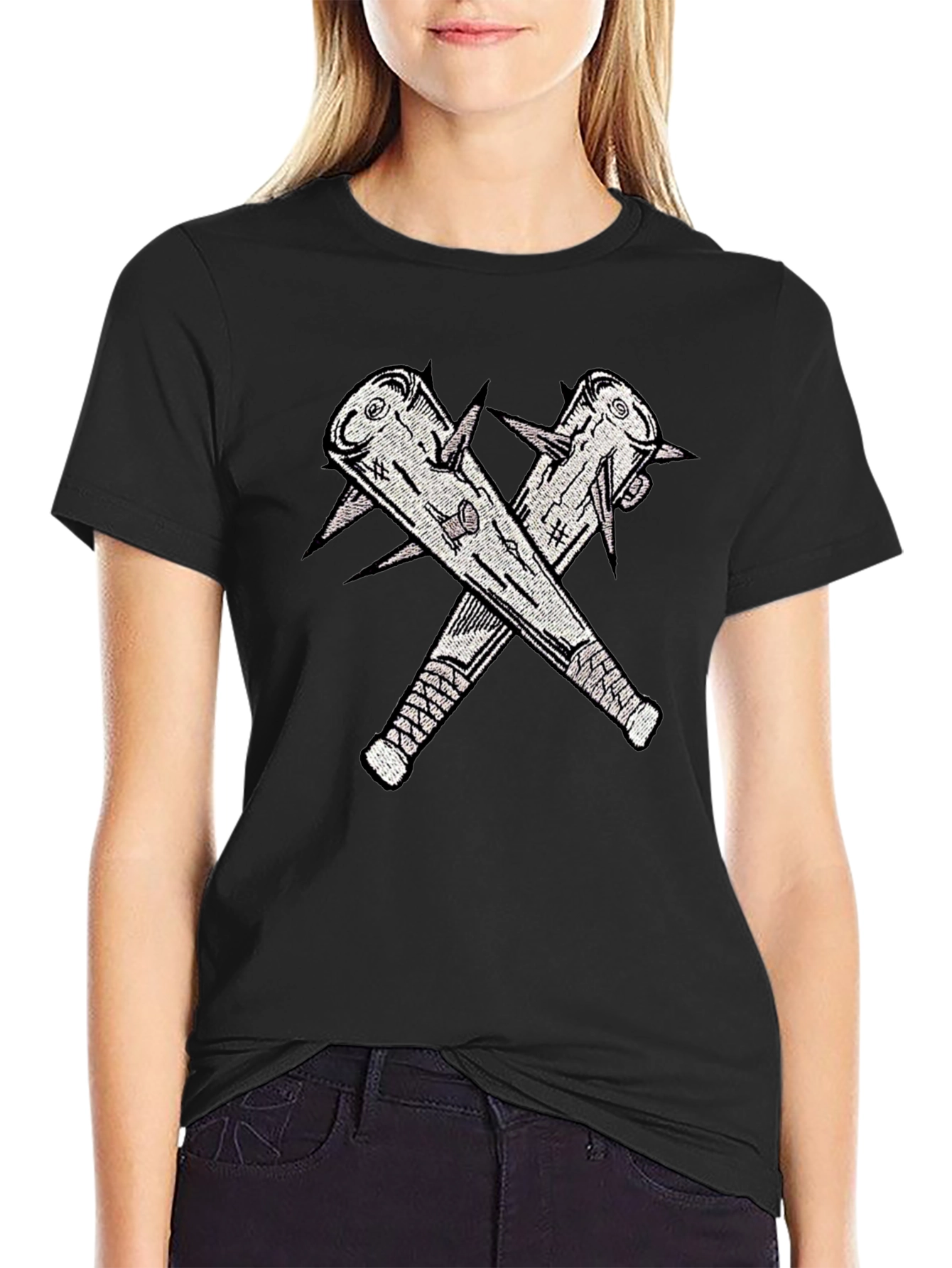 Spiked Club Graphic Black T-Shirt