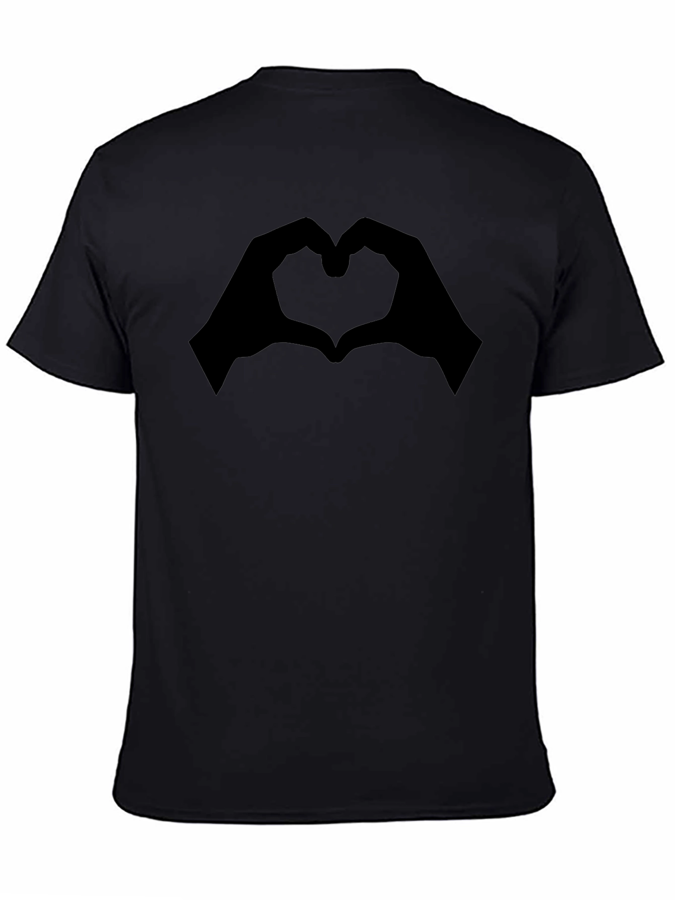 Heart Hands Graphic Tee - Modern Black T-Shirt