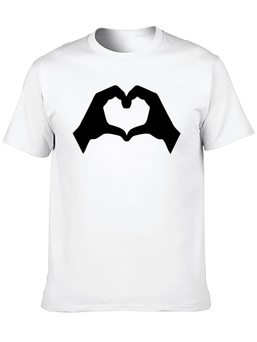 Heart Hands Graphic Tee - Modern Black T-Shirt