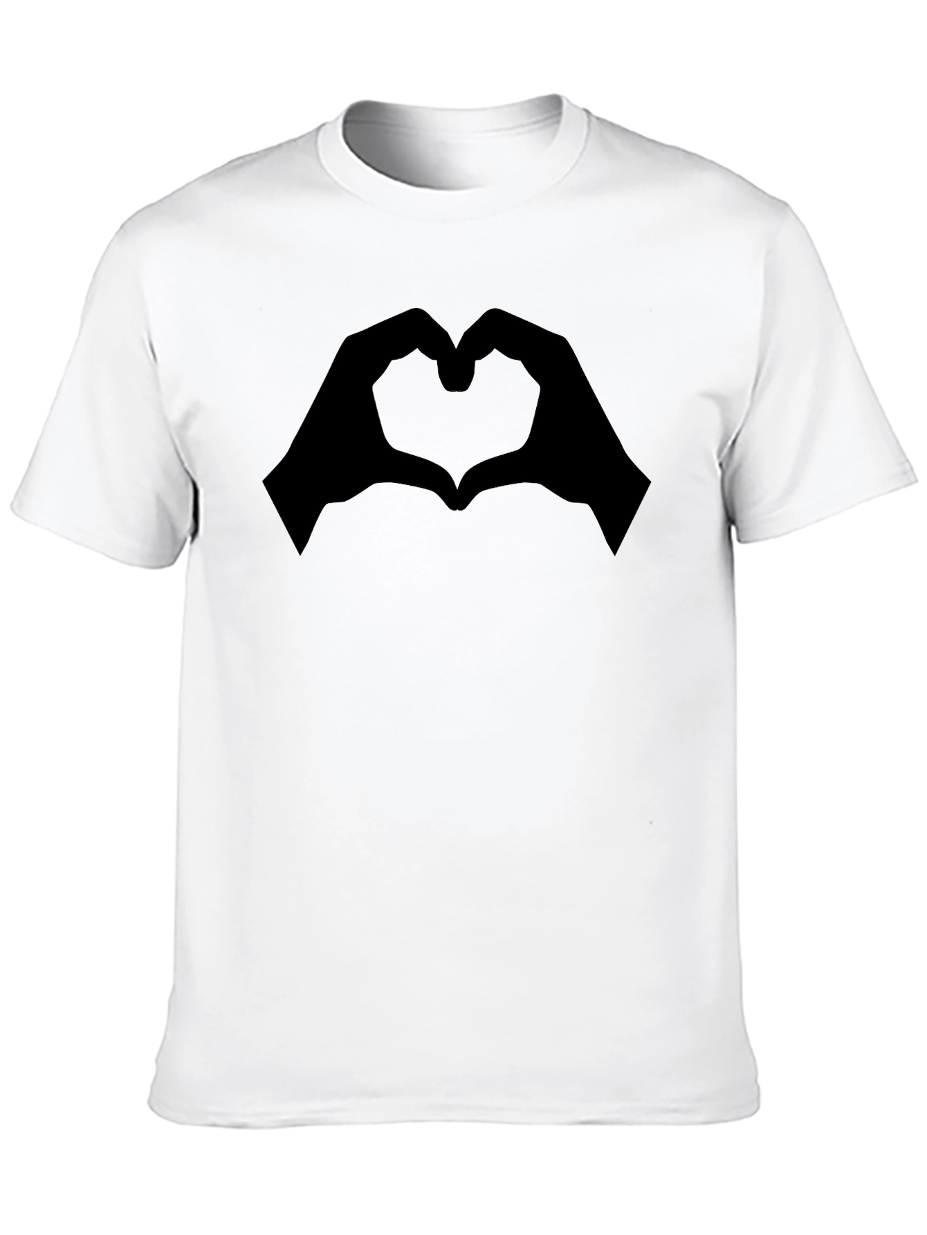 Heart Hands Graphic Tee - Modern Black T-Shirt