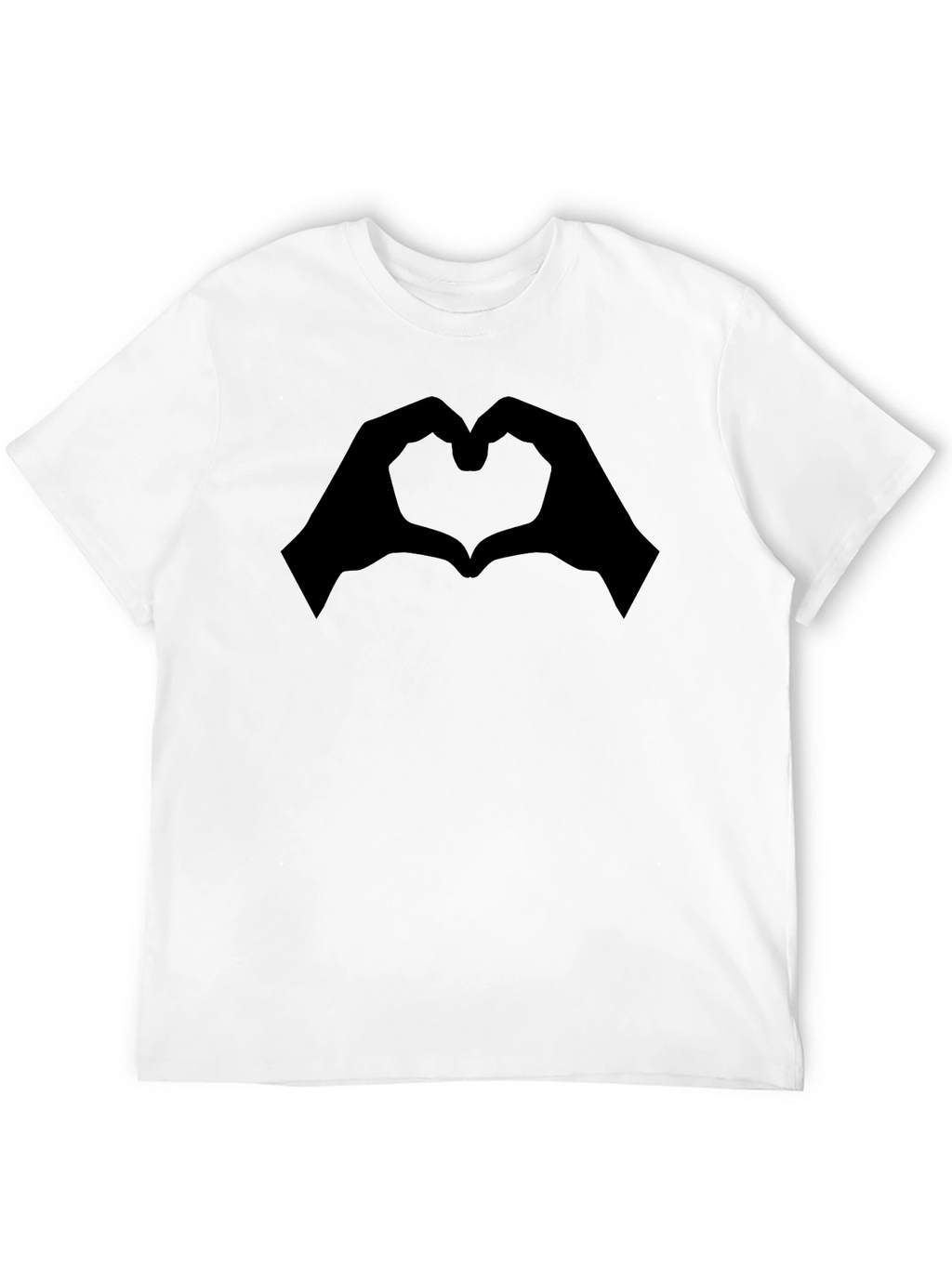 Heart Hands Graphic Tee - Modern Black T-Shirt
