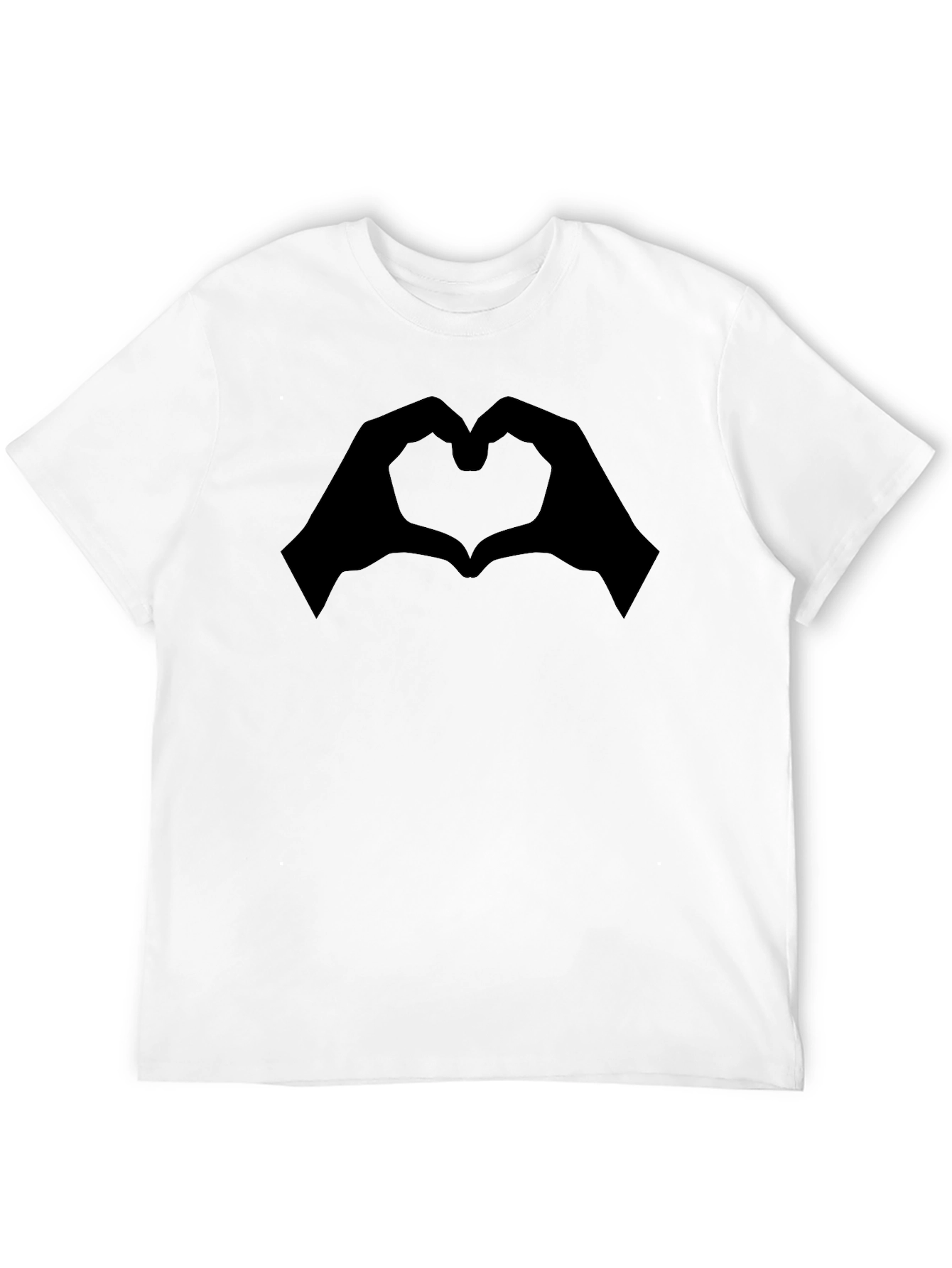 Heart Hands Graphic Tee - Modern Black T-Shirt
