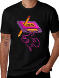 Cassette & Pencil Graphic Tee