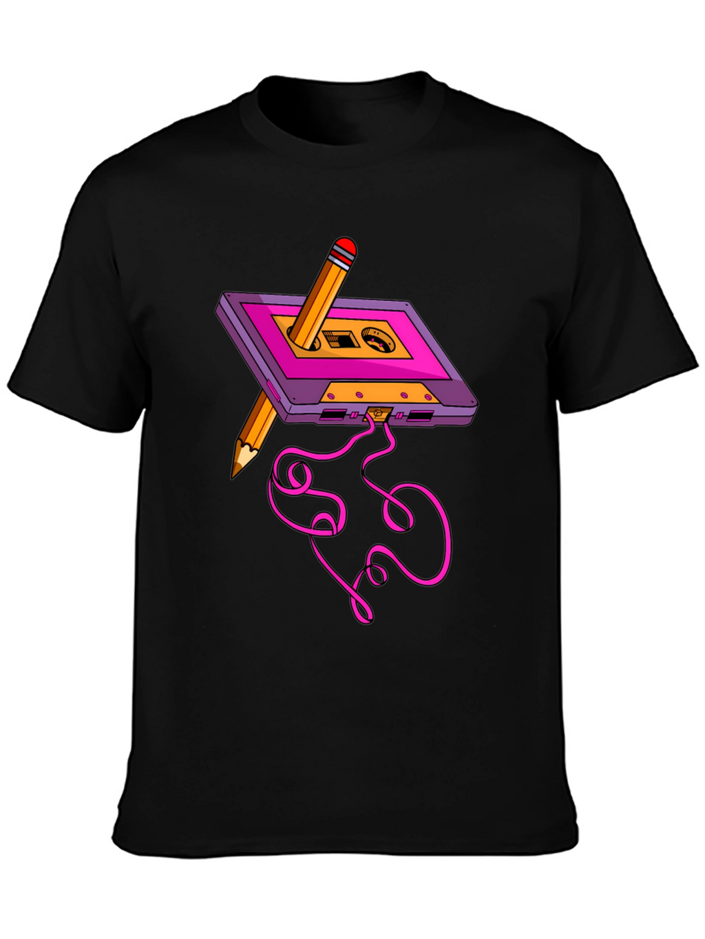 Cassette & Pencil Graphic Tee