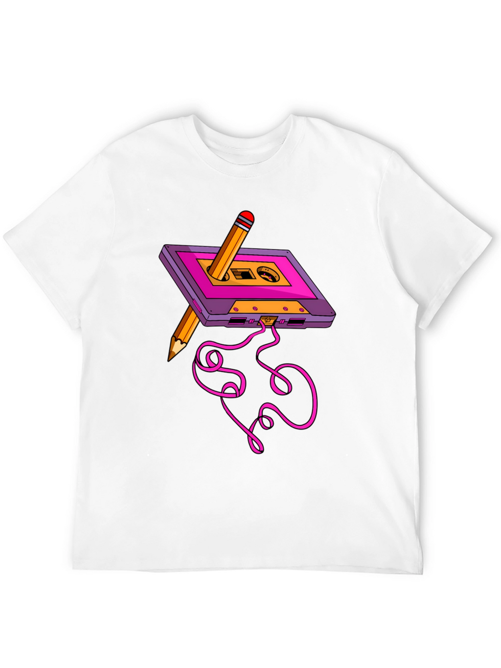 Cassette & Pencil Graphic Tee
