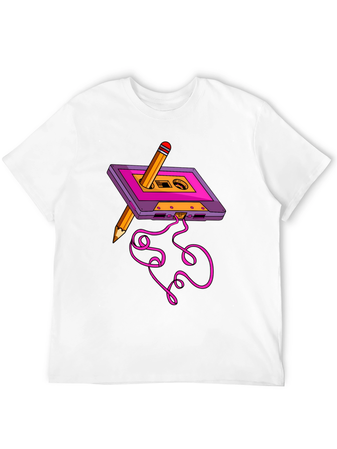Cassette & Pencil Graphic Tee