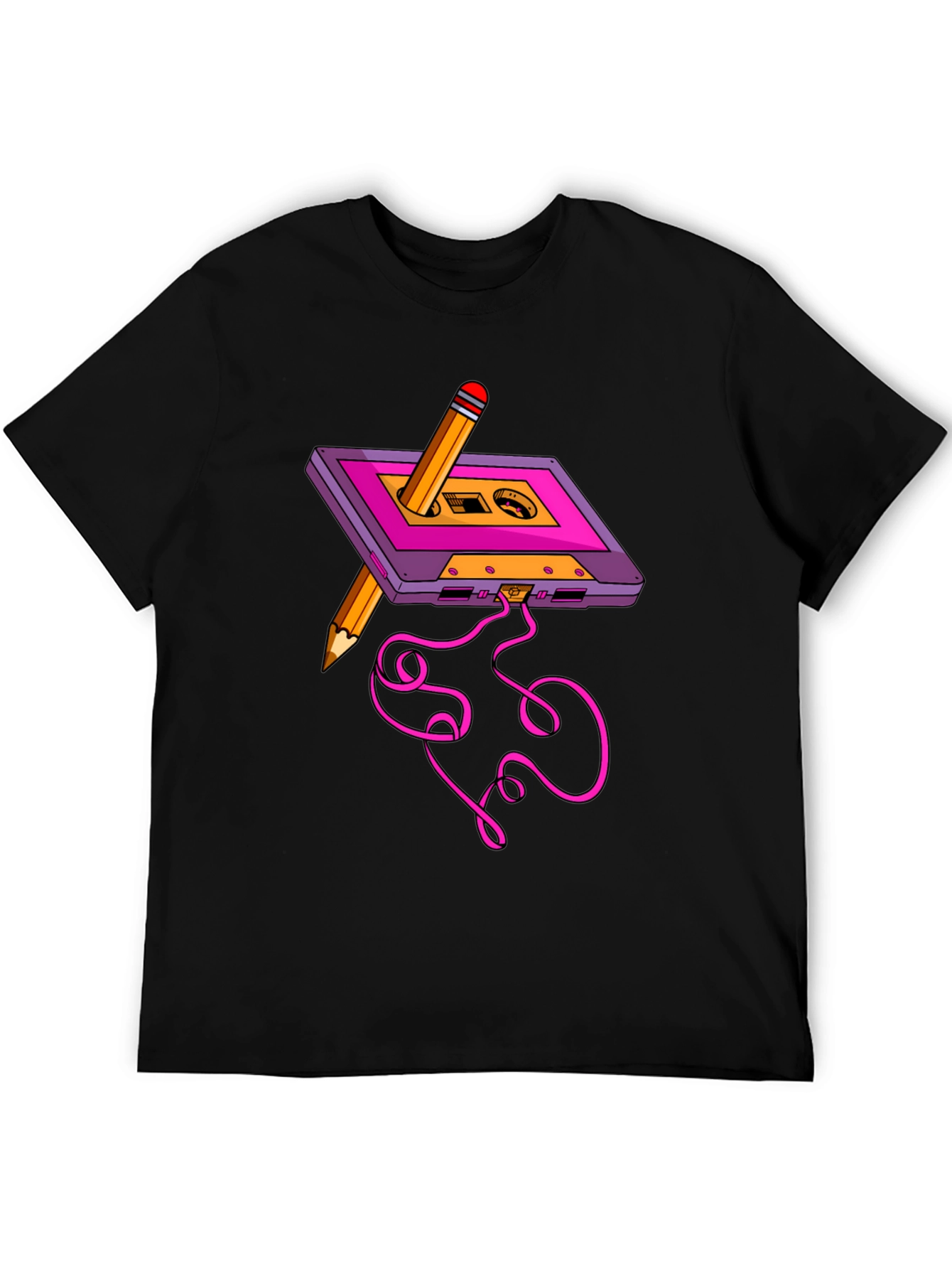 Cassette & Pencil Graphic Tee