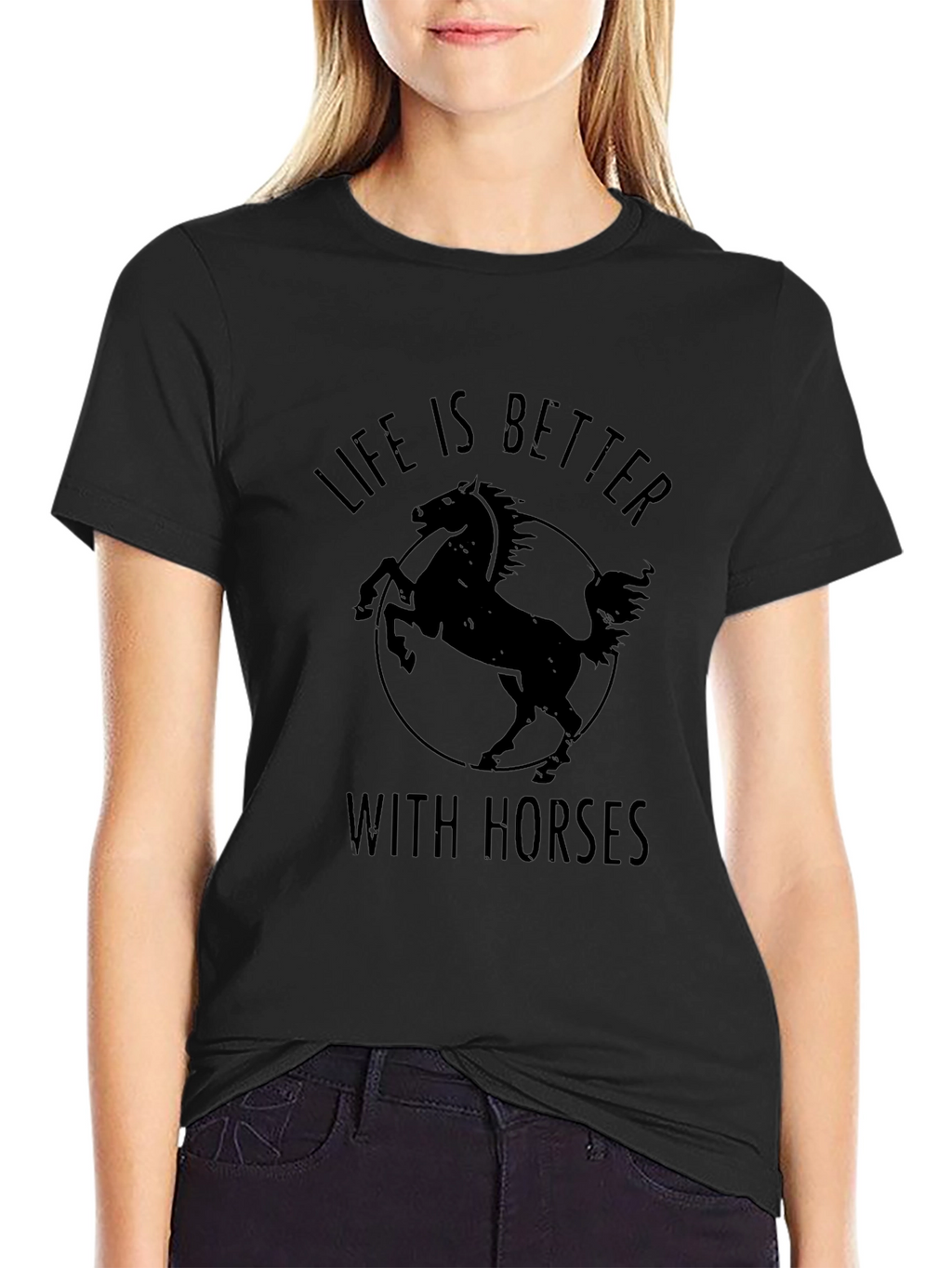 Life is Better with Horses Graphic T-Shirt