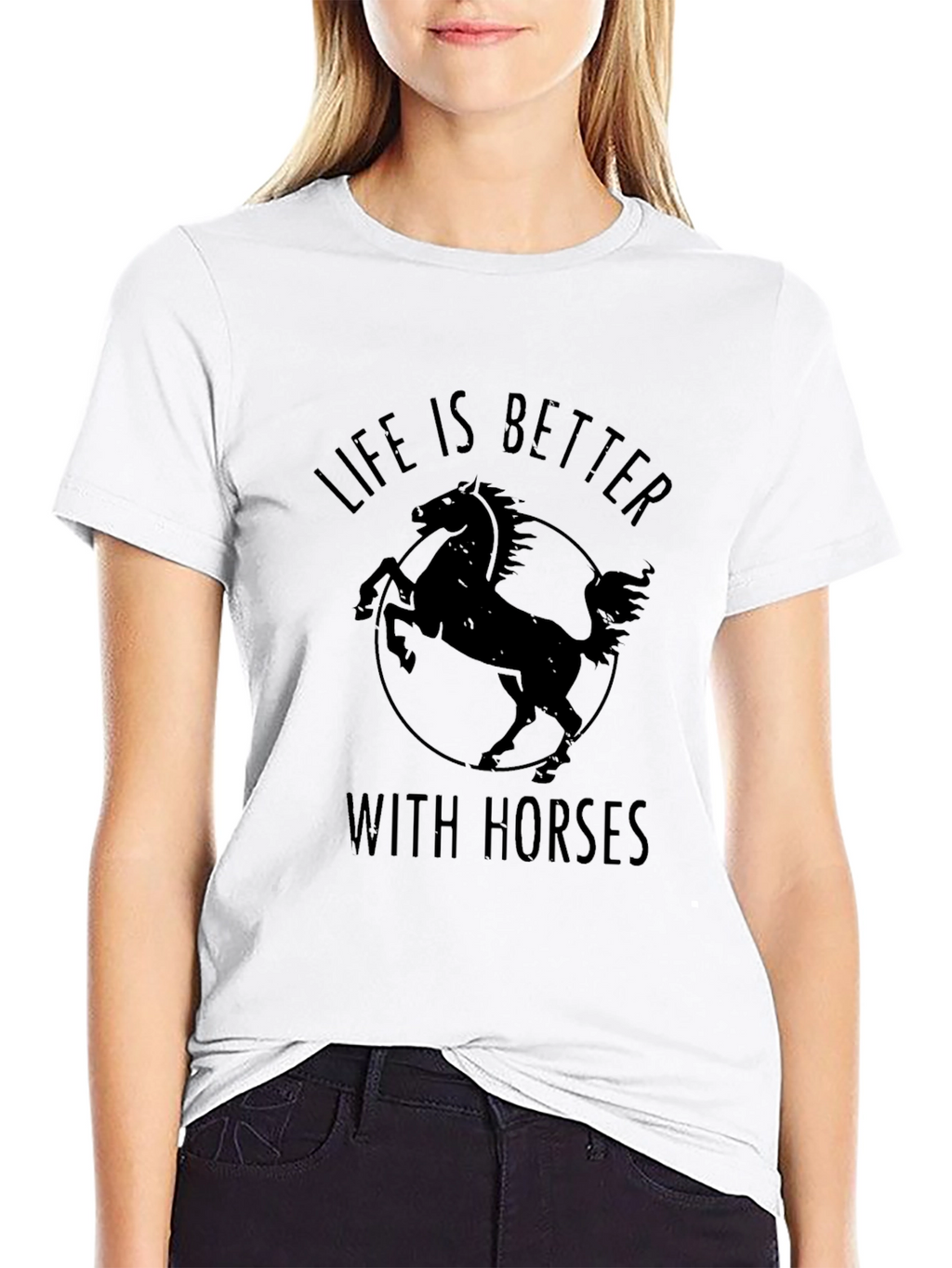 Life is Better with Horses Graphic T-Shirt