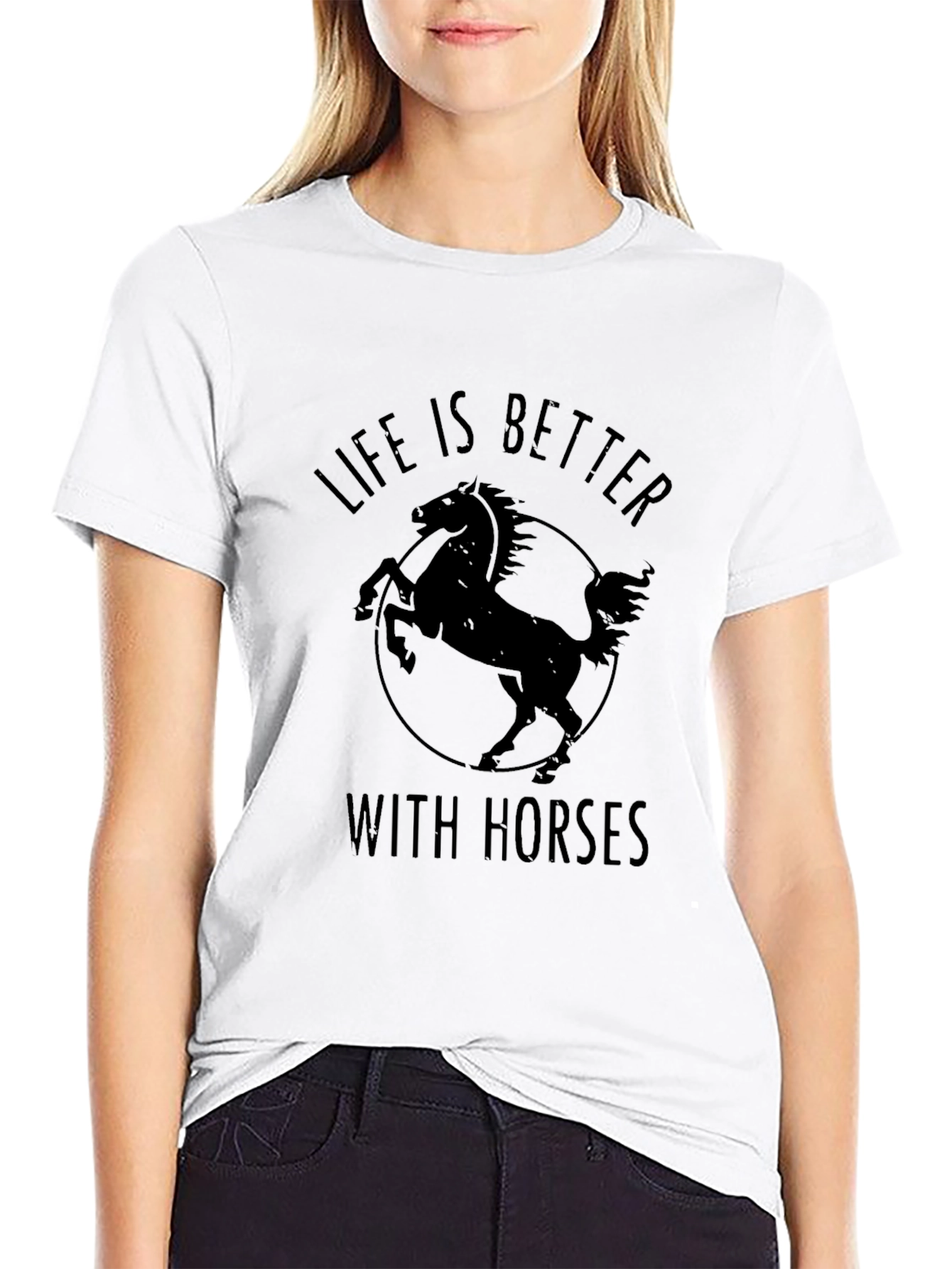 Life is Better with Horses Graphic T-Shirt