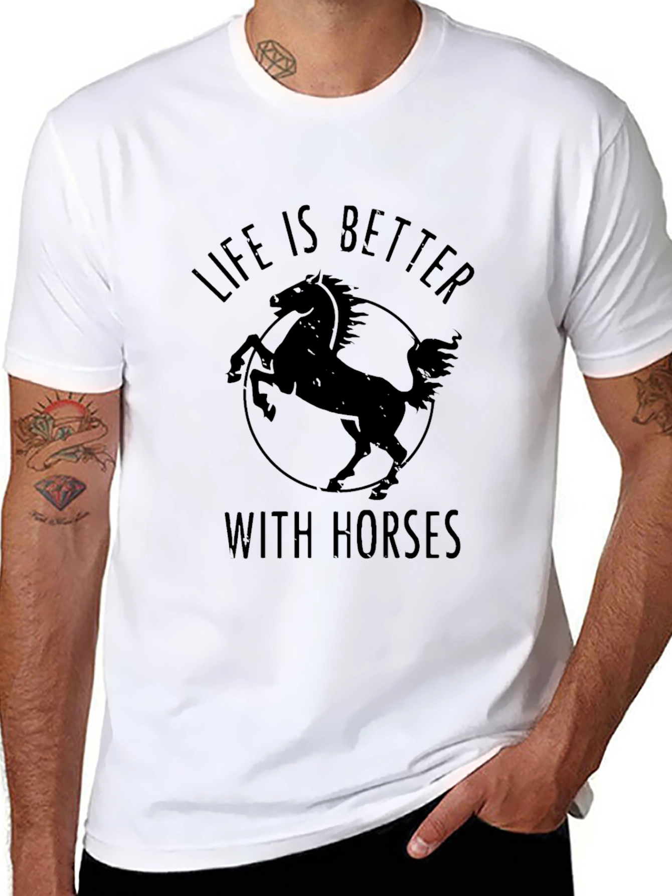 Life is Better with Horses Graphic T-Shirt