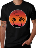 Sunset Palm Tee