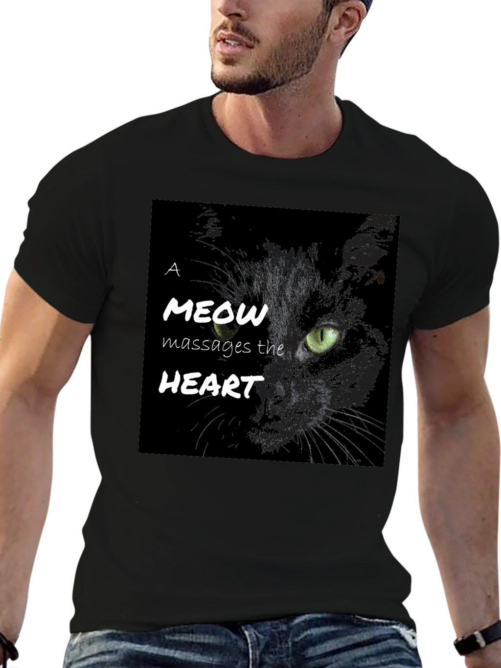 Cat Meow Massages The Heart T-Shirt
