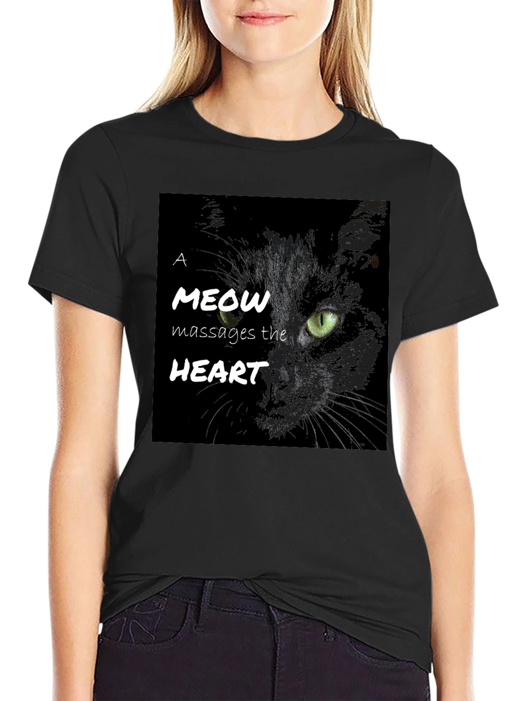 Cat Meow Massages The Heart T-Shirt