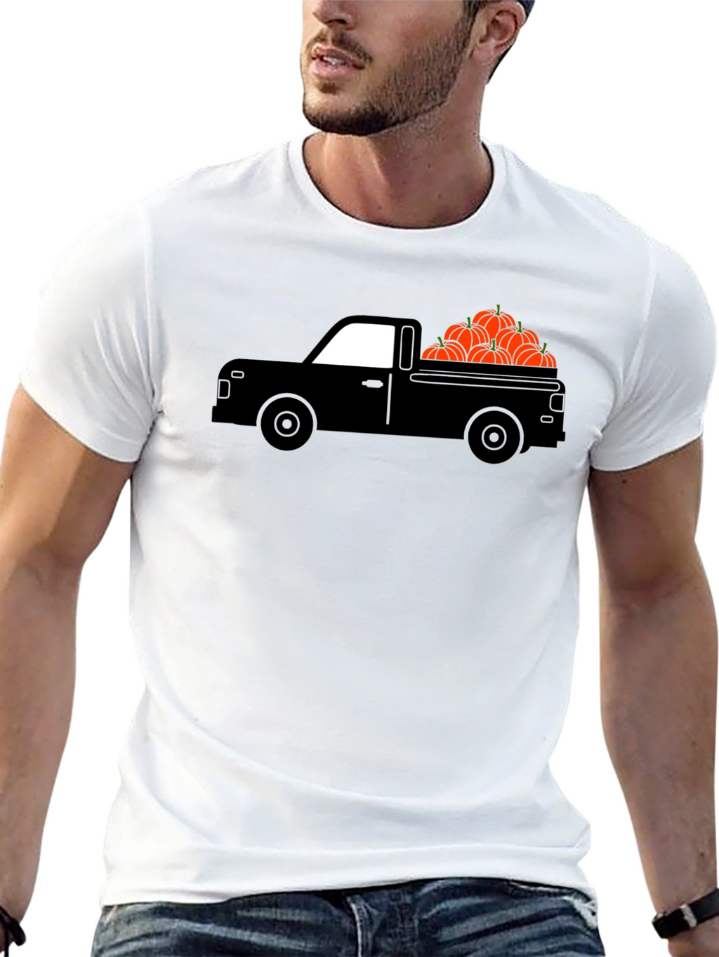 Pumpkin Truck Graphic Tee - Fall Harvest